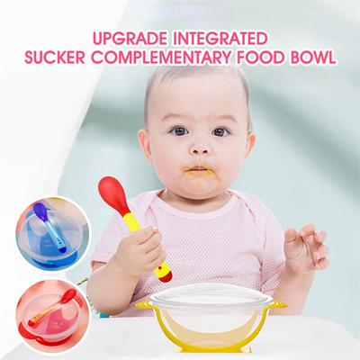 Stoviglie per neonati, colori carini, ciotole per bambini con ventosa, piatti per cibo, stoviglie per bambini, piatto per l'apprendimento dei bambini con ciotola