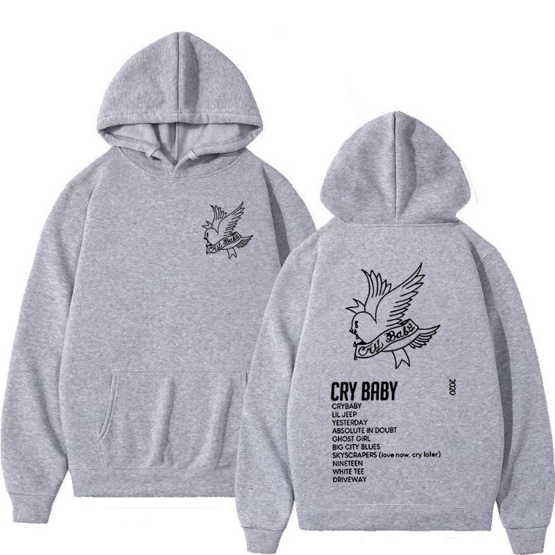 Rapper Lil Peep CryBaby Musikalbum Hoodies Herren Damen Mode Hip Hop Übergroßes Sweatshirt Herbst Winter Fleece Warm Pullover
