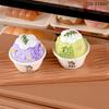 6Pcs Cute Dollhouse Miniature Kitchen Food Toy Jam Ice Cream Cone Model Home Decor Kids Pretend Play Toys