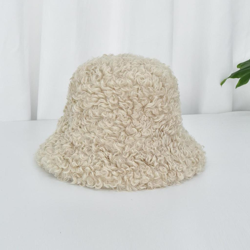 Women's Winter Thickened Faux Shearling Bucket Hat, Fluffy Soft Warm Fisherman Cap, Comfortable Outdoor Hat for Fall & Winter