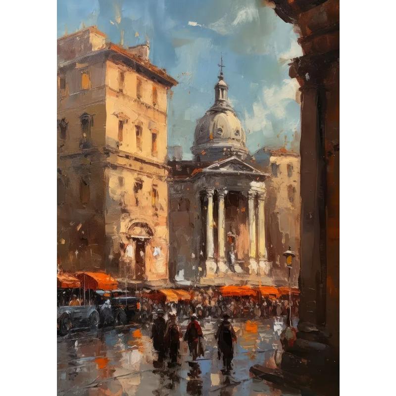 Beauty Romance Townscape Posters Marrakech Morocco Italy City of Water Prints Canvas Painting Wall Art Pictures Home Room Decor