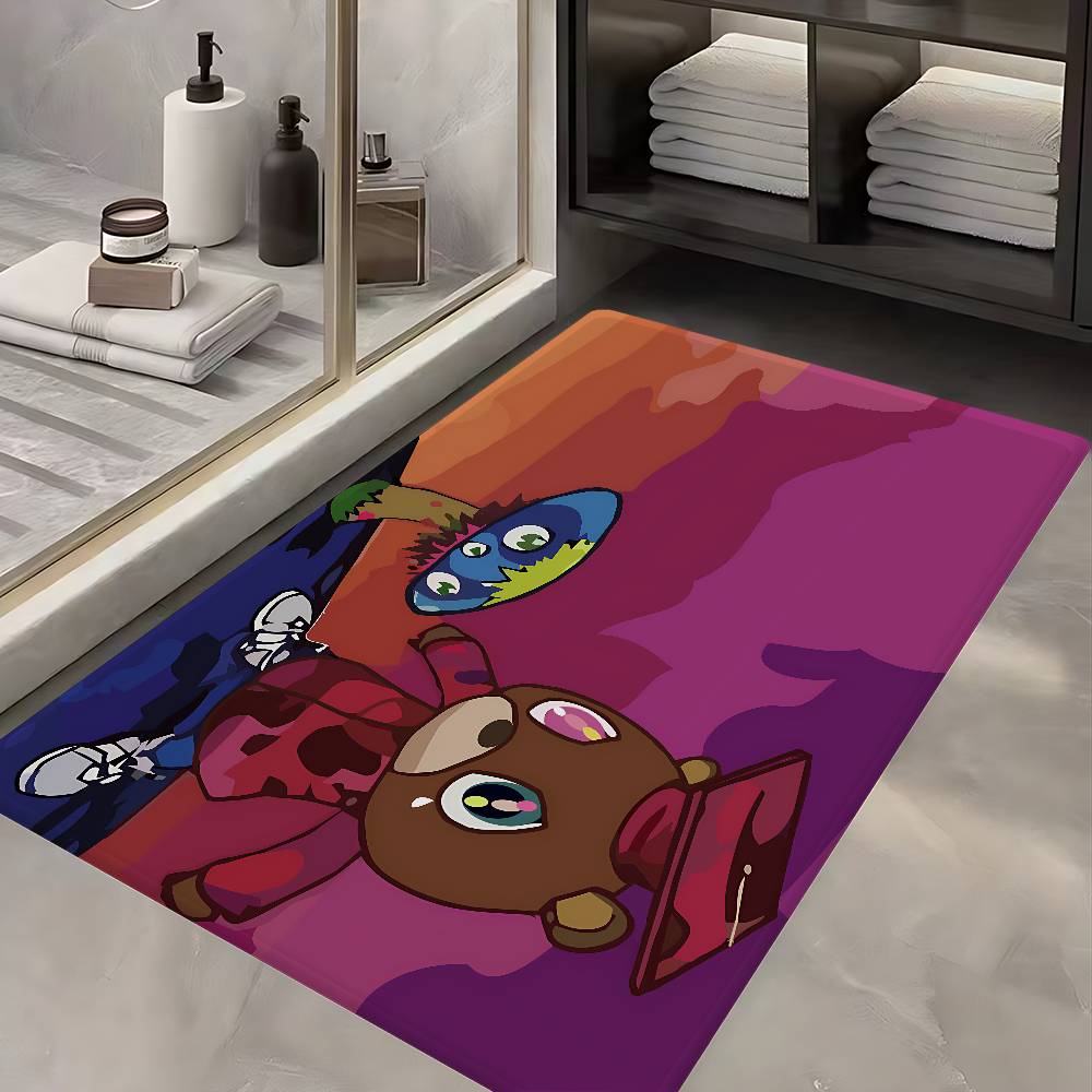 Kanye West Anmie Bathroom Mat Non-Slip Laundry Room Mat Laundry Decor Balcony Child Living Room Toilet Rug