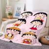 1pc Chibi Characters Collection Flannel Blanket,Ultra Soft Warm Plush Throw for Home Bedroom Bed Sofa Cover Camping Picnic Gift Y7245