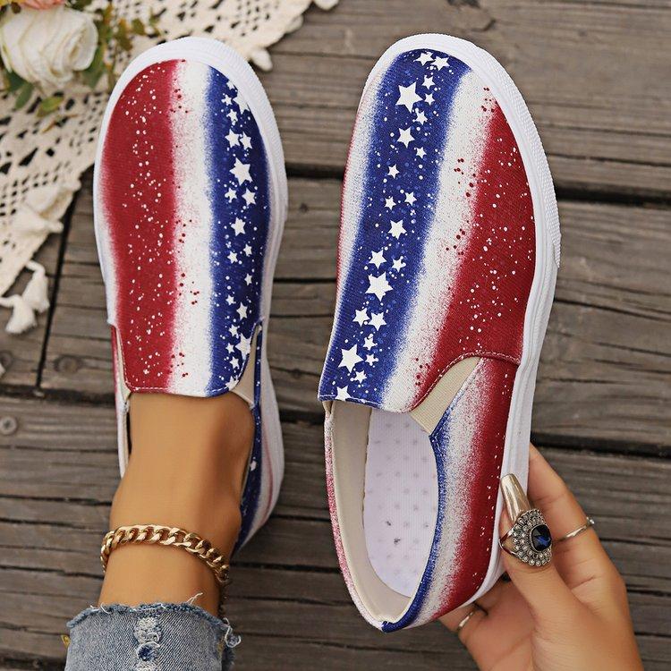 Canvas shoes board shoes lazy elastic shoes men and women