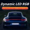 Solar Demon Eye LED Car Window Light, No Drill Led Eyes for Car Windshield, USB-C Powered Devil Eyes Warning Light for Cars Rear Window, Dynamic Rear