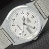 RENOVOVANÉ VINTAGE SEIKO 5 AUTO 6349A JAPONSKO PÁNSKÉ ARABICKÉ STŘÍBRNÉ HODINKY a298954-2 Seikoa298954
