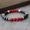 7 Stylów Koralikowa Bransoletka Dla Mężczyzn Naturalne Tygrysie Oko Skała Wulkaniczna Kamień Hematytowy Bransoletka Rekreacyjna Pulseira Unisex Prezent dla Chłopaka