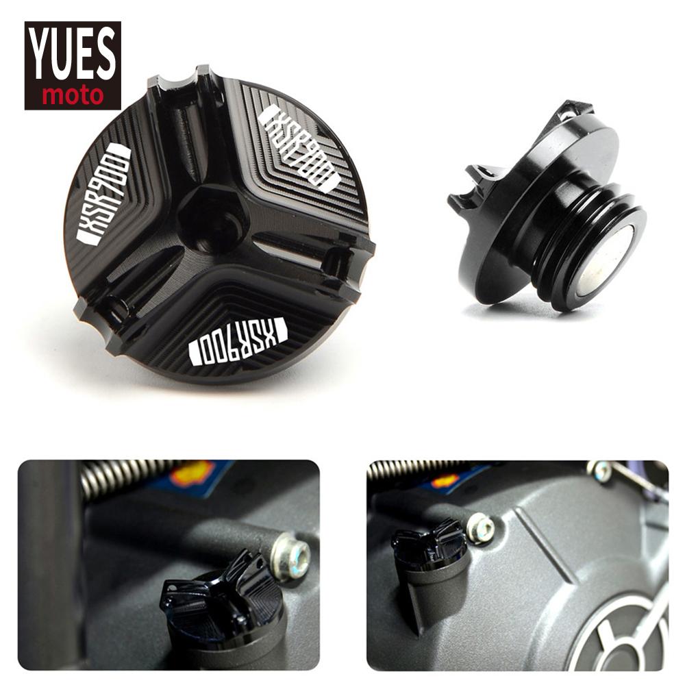 Motorcycle CNC Alunium Engine Oil Cap Bolt Screw Filler Cover For Yamaha XSR 900 XSR900 2016 2017
