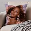 SINGER BBeyoncé Giselle Knowles Cushion Cover Pillowcase Antidustmite Invisible Zipper Short Plush Sofa Cushion