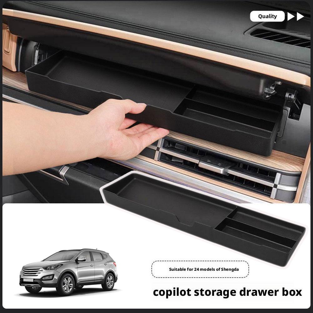 Car Storage Box Interior Drawer Storage Case Organizer Tidying Tray For Hyundai Santa Fe 2025 2025
