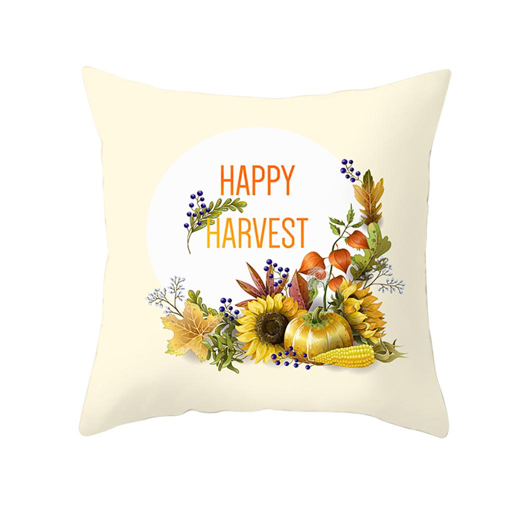 Fall Halloween Case Waist Throw Cushion Cover Sofa Home Decor