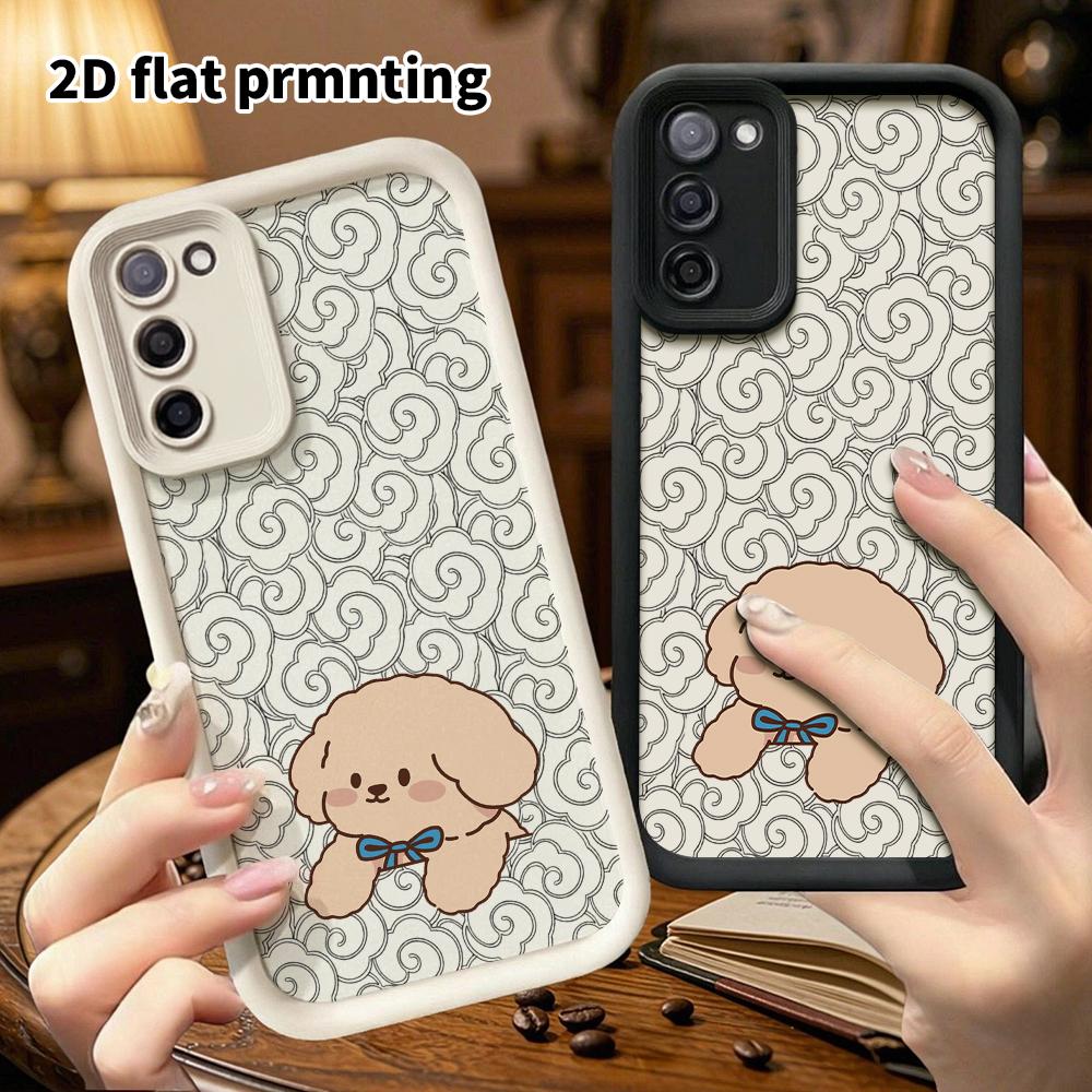 Phone Case: 2D Flat Samsung Galaxy A34 A35 M05 M06 S20 S22 S21 FE Plus 5G Protective Case, Teddy Puppy, Christmas and Halloween Gifts