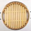 Thickened Bamboo and Stainless Steel Steamer Basket with Trivet and Steaming Rack