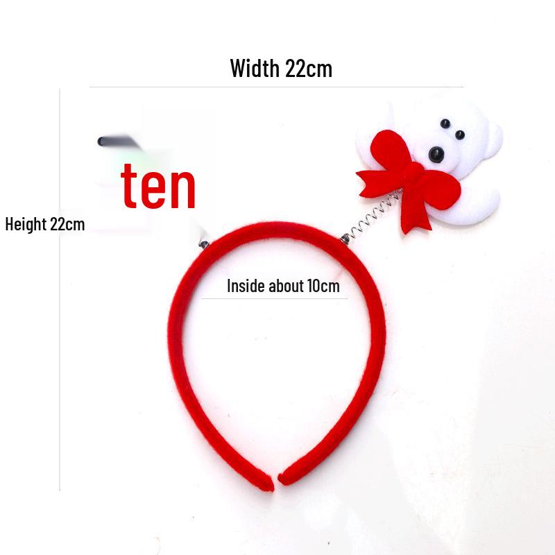 Christmas Headband: Santa, Snowman & Reindeer Antlers for Kids' Party