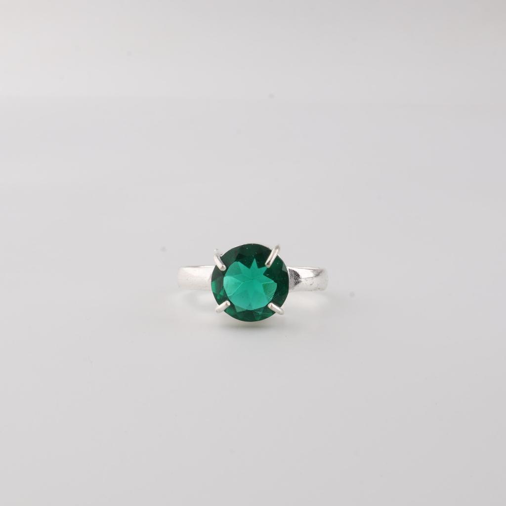 Chrome Diopside Gemstone 925 Sterling Silver Statement Ring For Wedding Gift RR-72-9