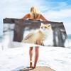 Cute Fox Beach Towel Wild Animal Bath Towels Bathroom Sport Bar Towel for Adult Kids Microfiber Shower Quick Dry Swimming Cover