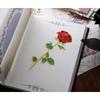 Vintage Art Exquisite Rose Bookmark Exquisite Etching Color Filling Craft Card Reading Bookmark