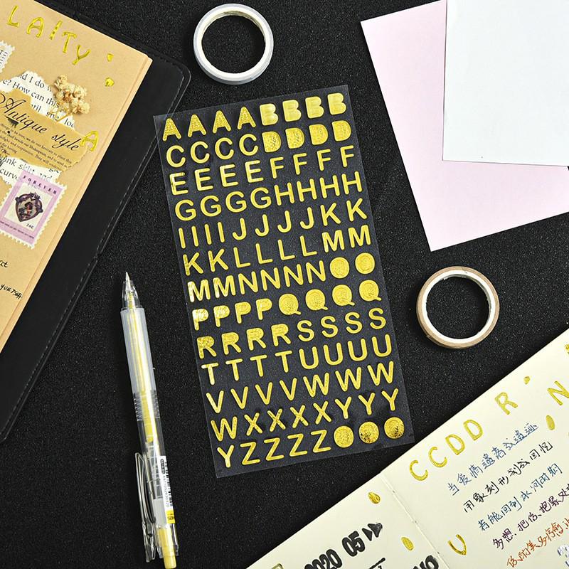 

Waterproof DIY English Hot Stamping Sticker Labels for Decorative Collages