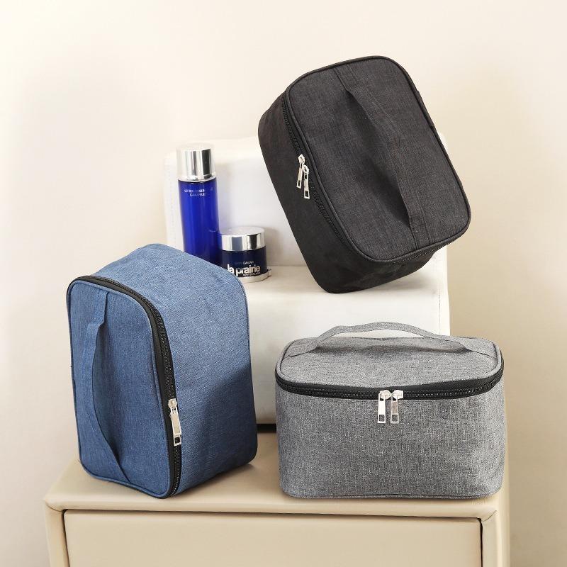 Simple Large Capacity Handheld Travel Storage Waterproof Toiletry Cosmetic Bag