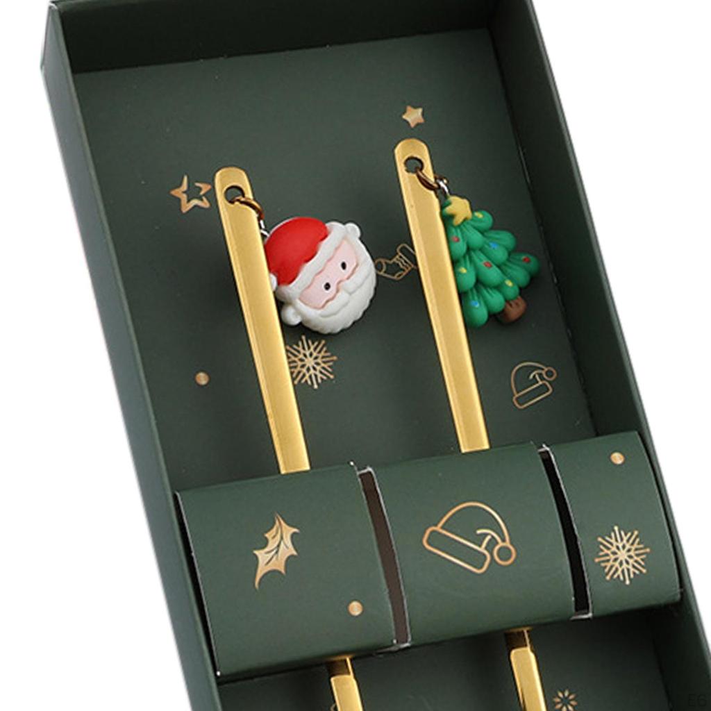 Weihnachtslöffel und Gabel Set Geschirr Dessertlöffel Besteck für Milchshakes