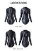Solid Color High-Cut Rhythmic Gymnastics Leotard Ballet Dancewear - Women's Silky Luster One-Piece Swimsuit Base T-Shirt