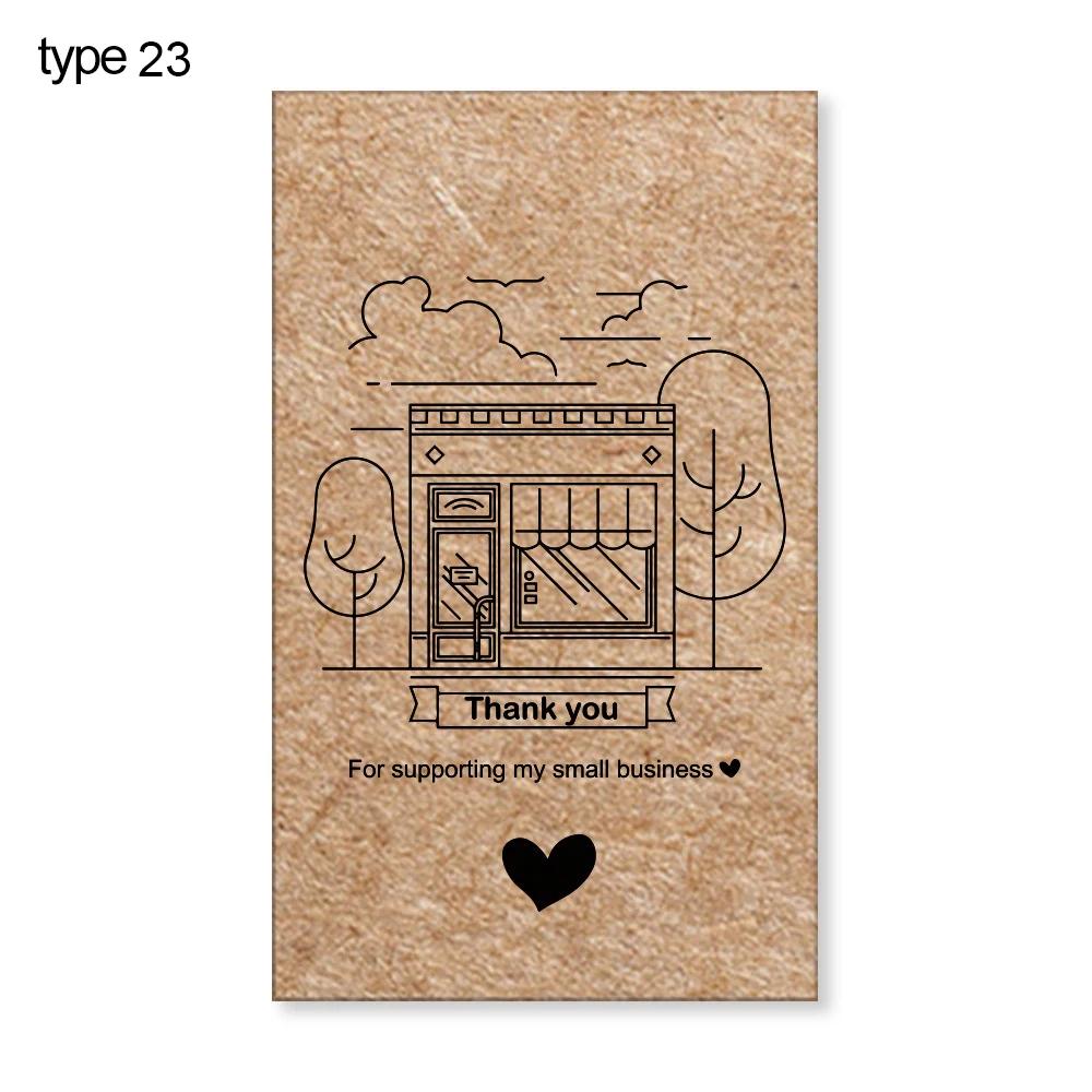 30pcs New Kraft Paper Cards Thank You For Your Order Card For Small Shop Gift Decoration Card For Small Business