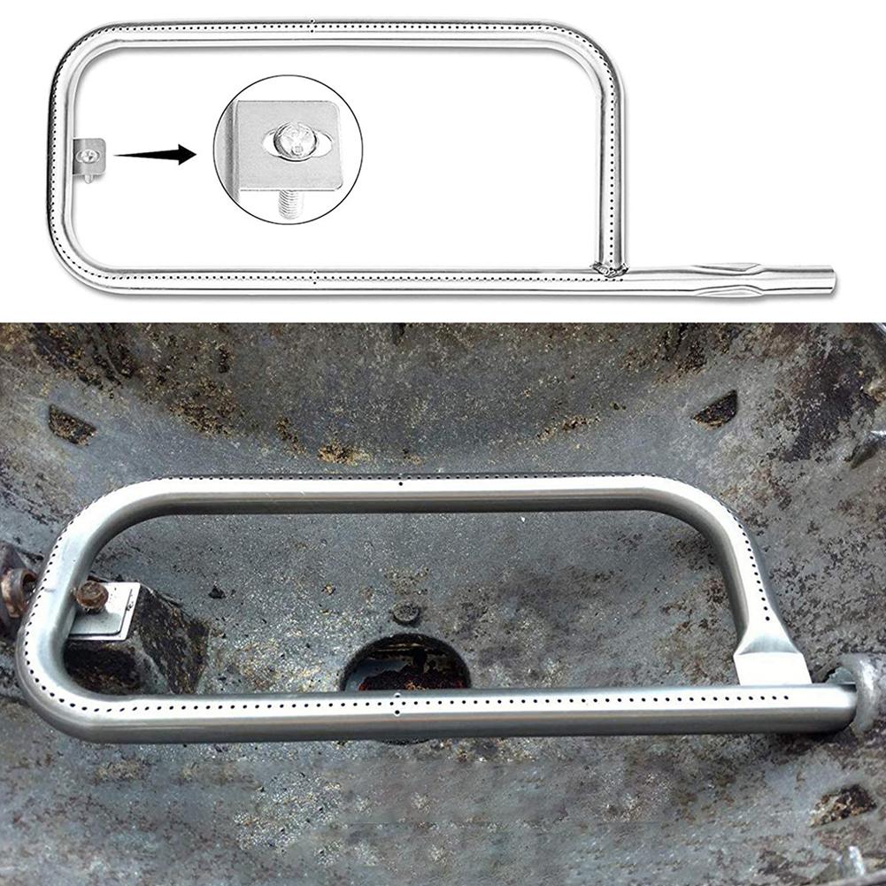 17Inch Grill Burner Tube Replacement 304 Stainless Steel Grill Burner Replacement Part for Weber Q100 Q120 Q1000 Q1200 BabyQ