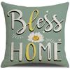 Spring Daisy Fresh Pillowcase Linen Printed Letter Simple Pillowcase Sofa Cushion Cover