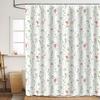 Shower Curtain Flower And Plant Leaf Polyester 3D Digital Printing Shower Curtain Waterproof And MildewProof Shower Bathroom Partition Curtain