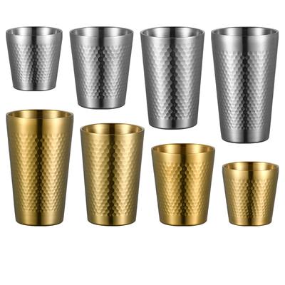 304 Edelstahl Nestmuster Textur Wasserbecher Doppelwandig Kalt haltend Bierbecher Kaffee Reisebecher Verbrühschutz Sturzsicher