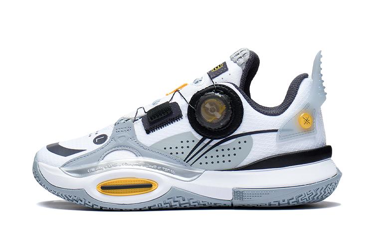 Li Ning All City 10 V1 Cushioning Slip Resistant Abrasion Resistant Low top Basketball Shoes Gray Black Teenagers YKBS060-5 37
