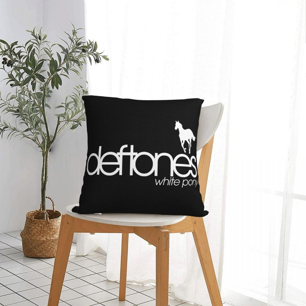 White Pony Deftones Music Band Tour Pillow Cases Cushion Cover Creative Polyester Decor Throw Pillow Case Cover For Sofa 45X45Cm