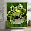 Adorable Green Frog Bath Curtain Waterproof Fabric Print Shower Curtain For Bathroom Decoration Home Accessories