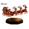 Creative Gifts for Christmas Lovers Magnetic Levitation Santa Sleigh Decor, Floating Claus Tabletop Seasonal Ornament Ornament, Display Stand, Holiday