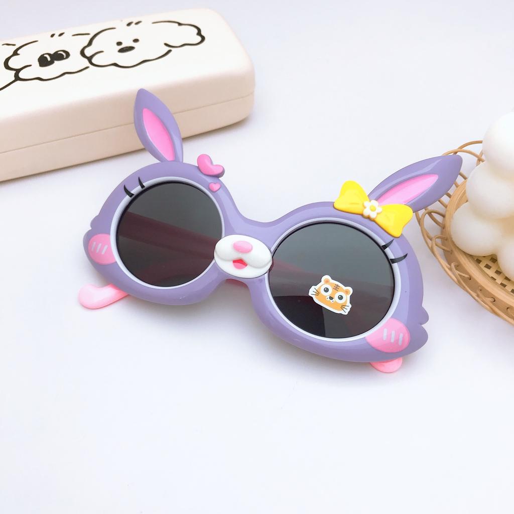 Big-Eared Rabbit Children'S Glasses Silicone Polarized Sunglasses Soft Frame Girl Princess Cute Boy Sunshade Glasses