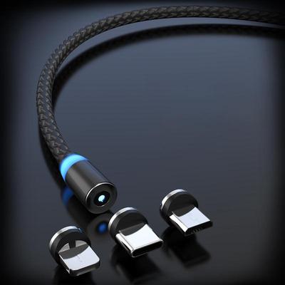 360° magnetisches 3-in-1-Schnellladekabel für Typ-C, Android und Apple