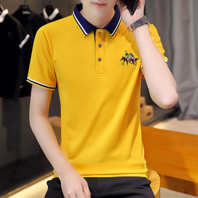 Men 'S Short Sleeve T -Shirt Summer Casual Thin Embroidered Men 'S Polo Shirt