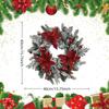 Christmas Wreath Door Garland Reusable Pinecone Hanging Xmas Decoration for Front