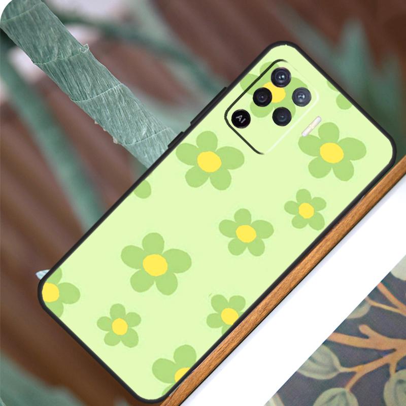 Groovy Flowers Hippie Bohemian For OPPO A53S A57S A54S A38 A78 A58 A79 A15 A17 A77 A16 A76 A96 A52 A72 A5 A9 A94 A74 Case