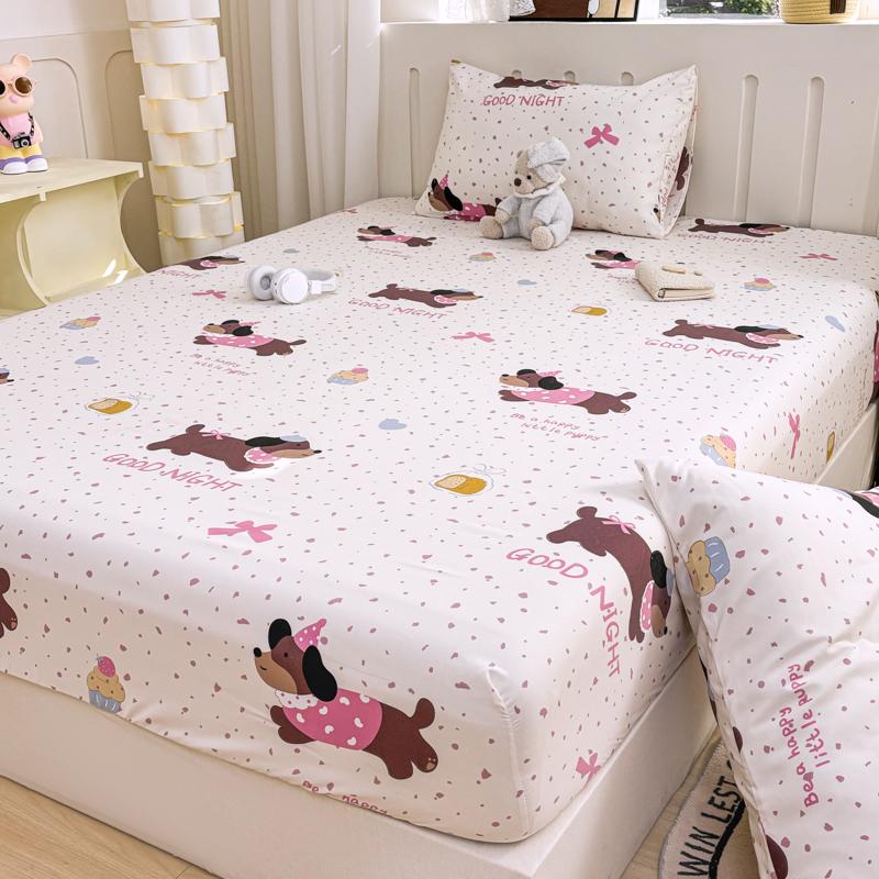 

Ультрамягкая предварительно выстиранная микрофибра с принтом, простыня на резинке с наволочками - Защитник матраса, Гипоаллергенная, Легкий уход 120x200cm(47x79 in)