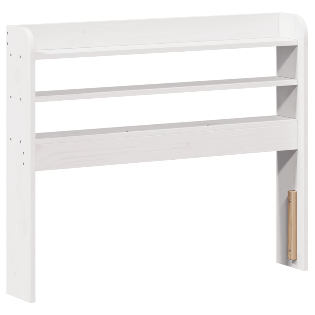Vidaxl Wezgłowie Do Łóżka, Z Półkami, Białe, 100 Cm, Drewno Sosnowe