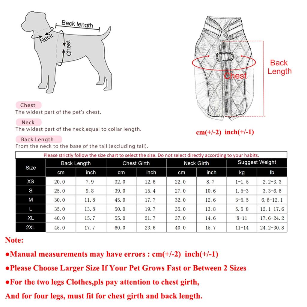 Pet Dog Clothes Autumn Winter Warm Coat For Small Medium Dogs Cat Reflective Waterproof Puppy Vest Jacket Chihuhua Pug Outfits