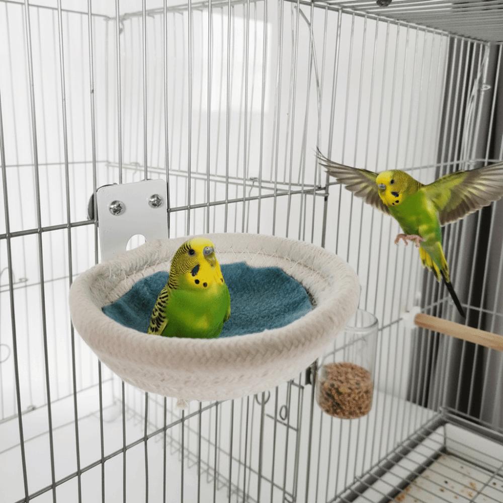 Bird House Wall Mounted Bird Cage Nest Cotton Rope Weave Bite Resistant Hanging Hammock Handmade Parrot Sleeping Bed Hatching