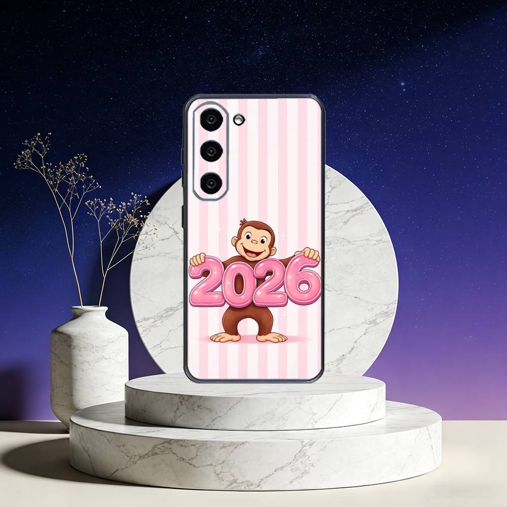 Mokey C-Curious G-Georges Phone Case For Samsung Galaxy A73,A72,A71,A70,A53,A52,A51,Others Soft Black Cover