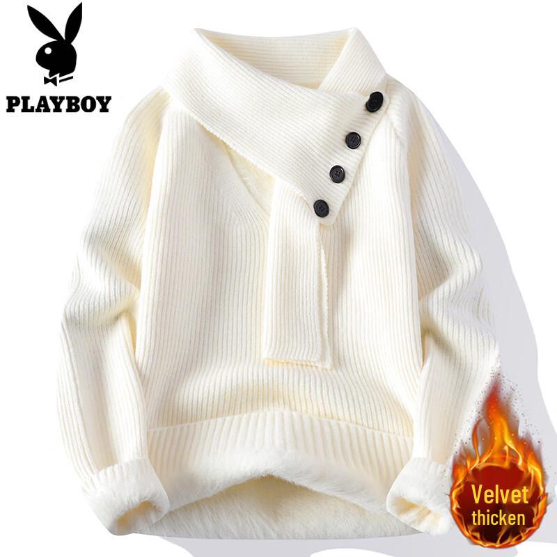 PLAYBOY Men's Thickened Knit Sweater