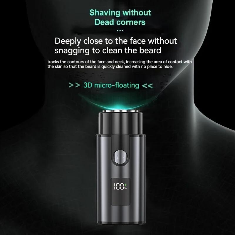 Men's Capsule Electric Shaver, Mini Shaving Portable Electric Shaver, Pocket Type Portable Outdoor Smart Shaver