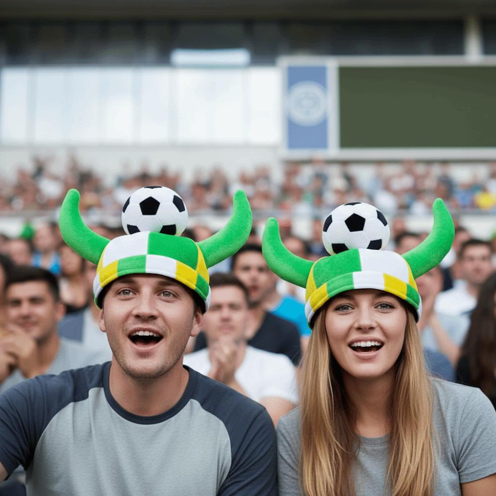 Vibrant Colors Soccer Fan Horn Hat Carnival Party Headwear  Family Gathering Fun
