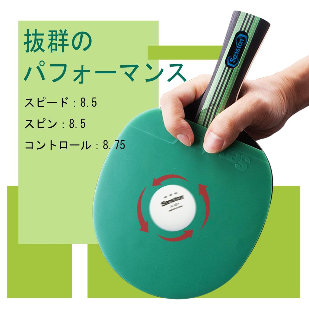 Senston Table Tennis Set: Includes 2 table tennis rackets, 1 portable bag, and 3 ping pong balls. Suitable for beginners, intermediate, and advanced p