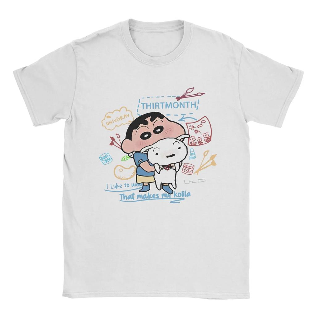 Unisex Unisexs Crayon Shin Chan Action Kaunisex Shin Chan American T Shirt Cotton Clothes Short Sleeve Round Neck Tees Party Tshirts