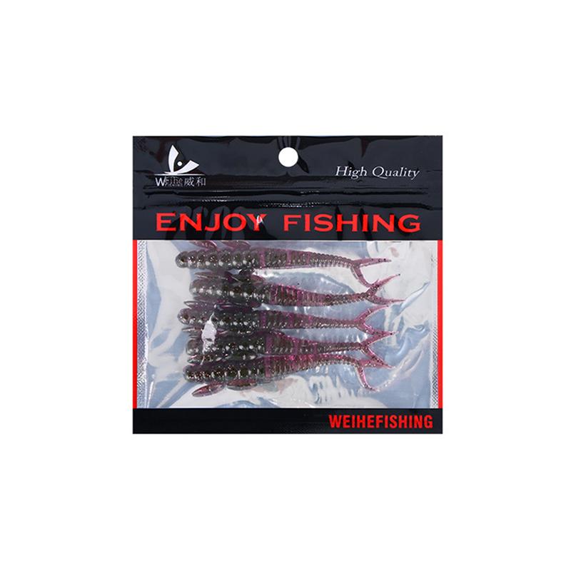 7.3Cm/1.3G/5 Pieces Of Soft Bait Containing Xenozoon Tpe Material Soft Bait Multi-Color Luya Fishing Bionic Bait